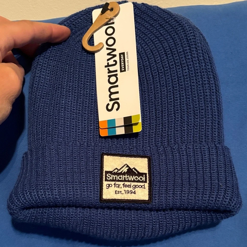Smartwool Navy Ribbed Cuffed Beanie Kids